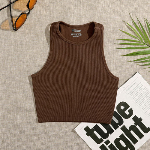 14 Colors Crop Top Women Solid Basic T-shirts Vest Seamless Streetwear