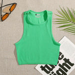 14 Colors Crop Top Women Solid Basic T-shirts Vest Seamless Streetwear