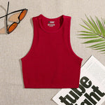 14 Colors Crop Top Women Solid Basic T-shirts Vest Seamless Streetwear