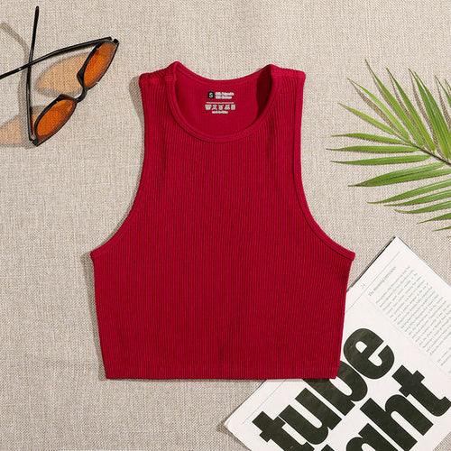 14 Colors Crop Top Women Solid Basic T-shirts Vest Seamless Streetwear