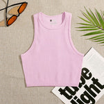 14 Colors Crop Top Women Solid Basic T-shirts Vest Seamless Streetwear