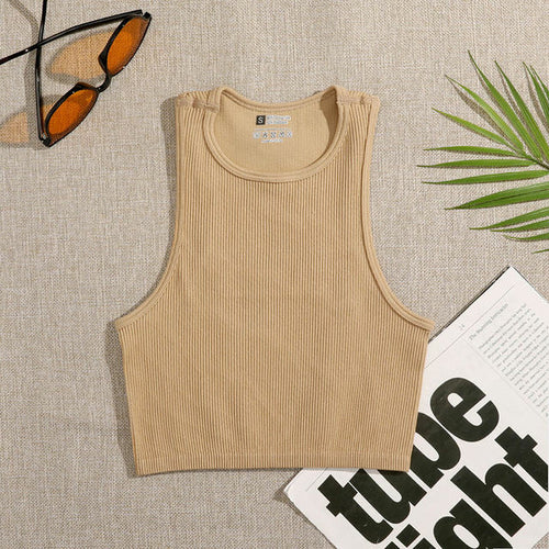 14 Colors Crop Top Women Solid Basic T-shirts Vest Seamless Streetwear