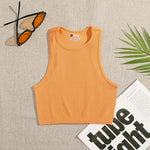 14 Colors Crop Top Women Solid Basic T-shirts Vest Seamless Streetwear