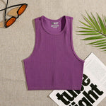14 Colors Crop Top Women Solid Basic T-shirts Vest Seamless Streetwear