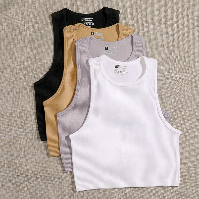 14 Colors Crop Top Women Solid Basic T-shirts Vest Seamless Streetwear