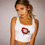 Tank Tops Women Friends Print Summer Slim Render Short Top