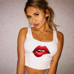 Tank Tops Women Friends Print Summer Slim Render Short Top