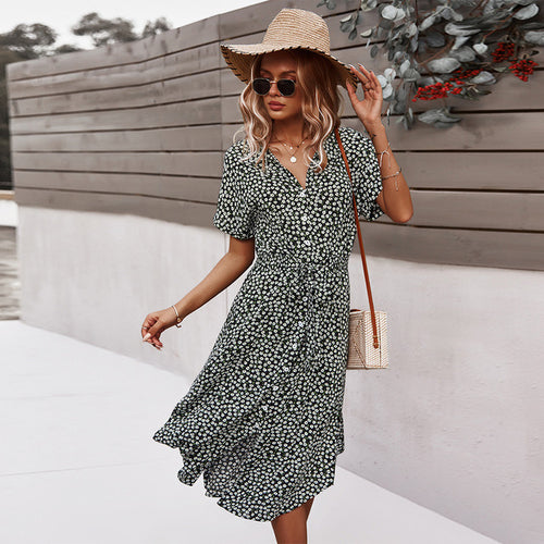 Casual Short Sleeve Midi Dresses