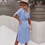 Casual Short Sleeve Midi Dresses