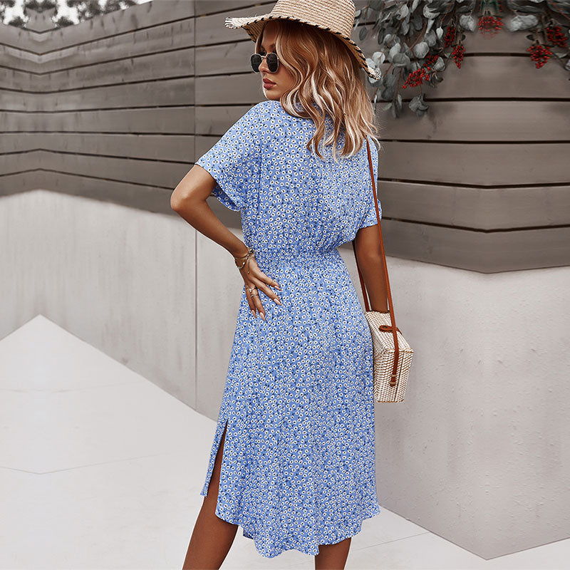 Casual Short Sleeve Midi Dresses