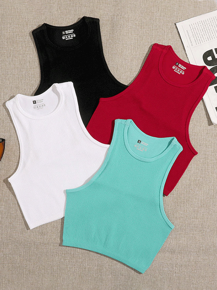 Chrleisure Women's Sports Top Gym Sports Crop Tops Vest Top Fitness