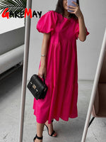 Casual Women Summer Maxi Dress 100% Cotton