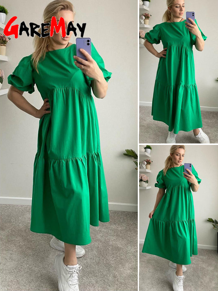 Casual Women Summer Maxi Dress 100% Cotton