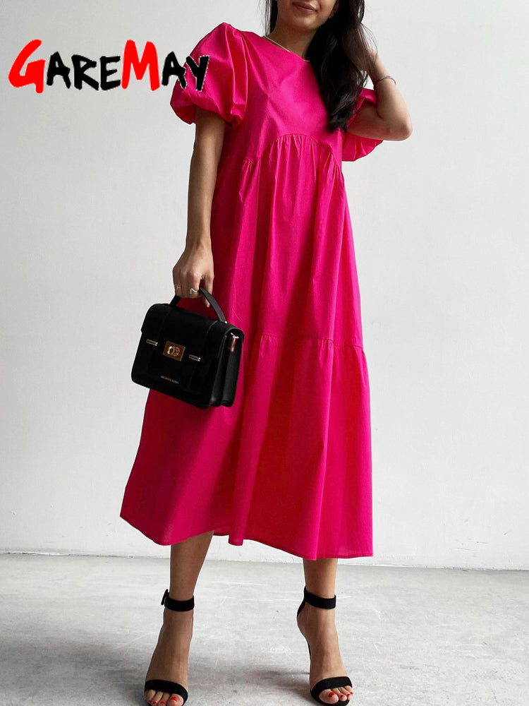 Casual Women Summer Maxi Dress 100% Cotton