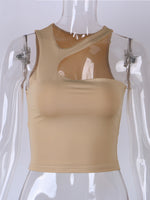 Cut Out Sexy Crop Off Shoulder Solid 2022 Skinny Sport Short Tops