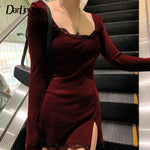 Bodycon Black Dress Women
