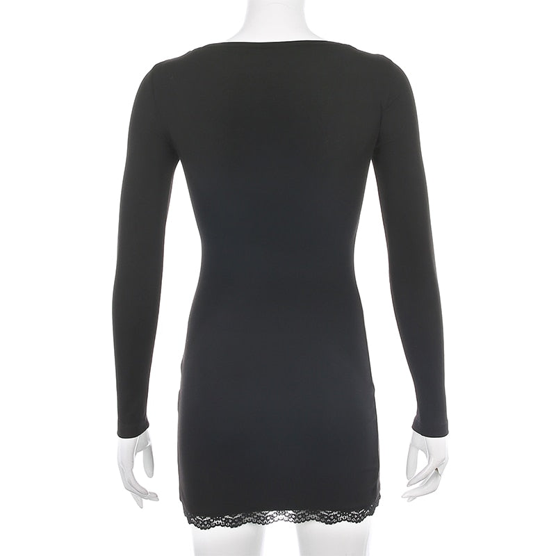 Bodycon Black Dress Women