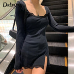 Bodycon Black Dress Women