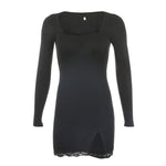 Bodycon Black Dress Women