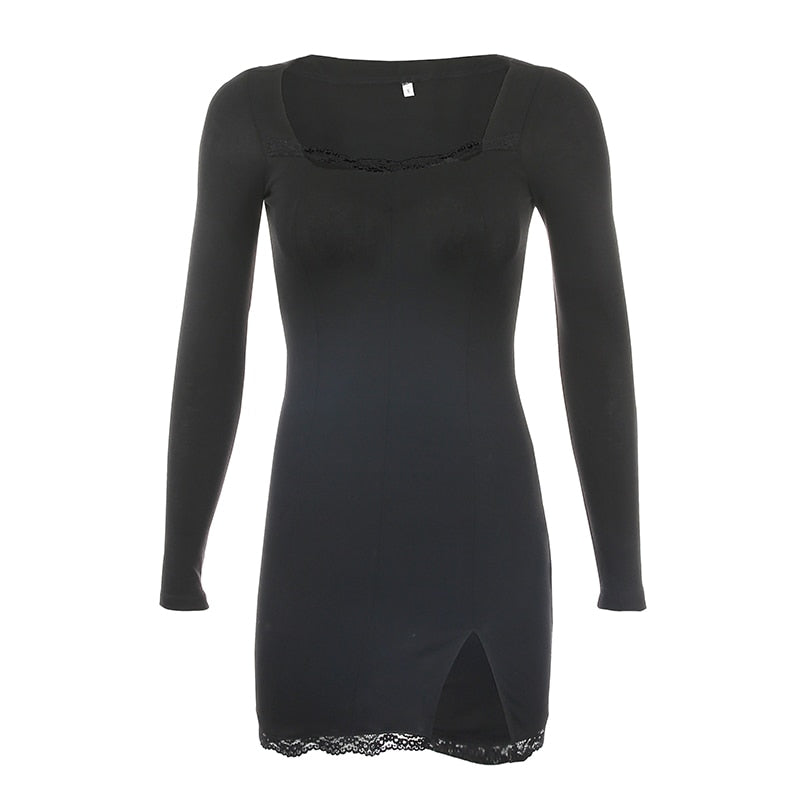Bodycon Black Dress Women