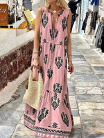 Half Open Collar Summer Dress