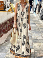Half Open Collar Summer Dress