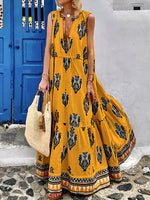 Half Open Collar Summer Dress