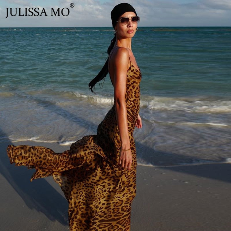 Julissa Mo Leopard Long Dress
