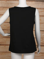 Letter Print Sleeveless T shirt Whiskey Sweet As Strawberry Wine