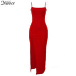 Nibber red black New year christmas party long dress