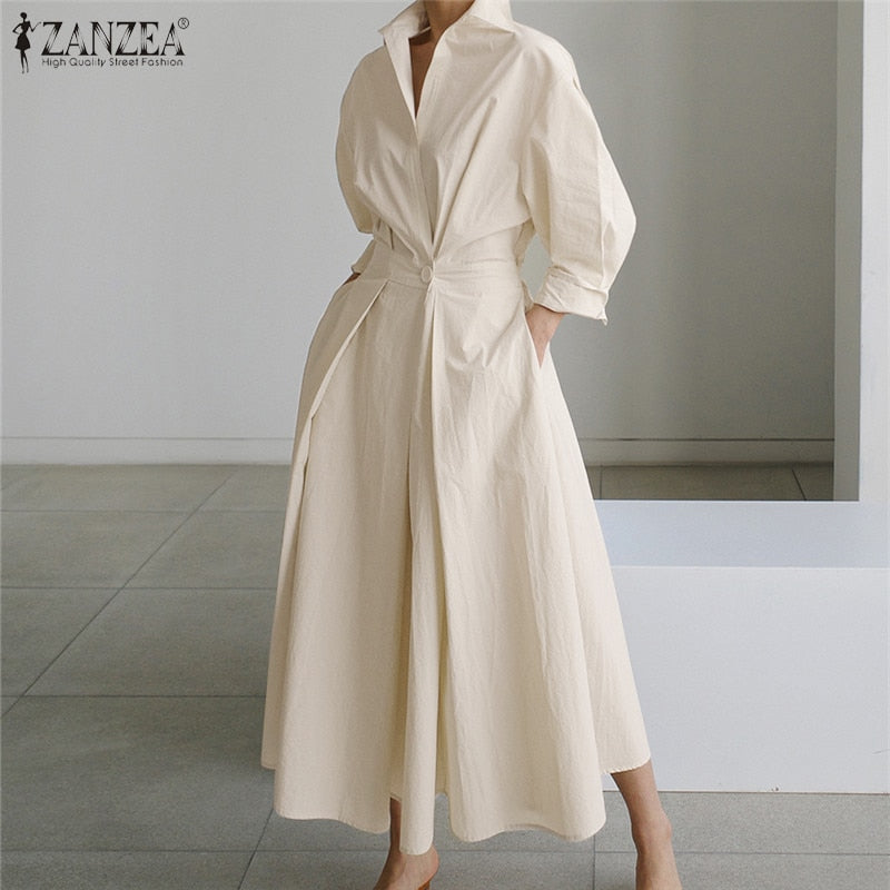 Oversized Elegant Women Autumn Sundress