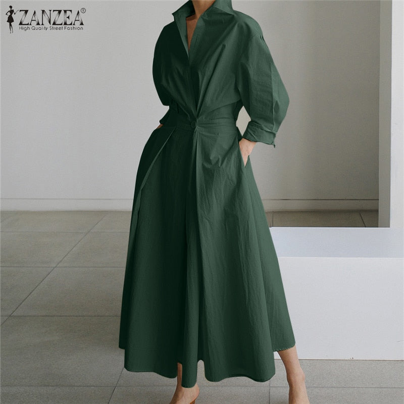 Oversized Elegant Women Autumn Sundress
