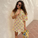 Women's Openwork Diamond Pattern Crochet