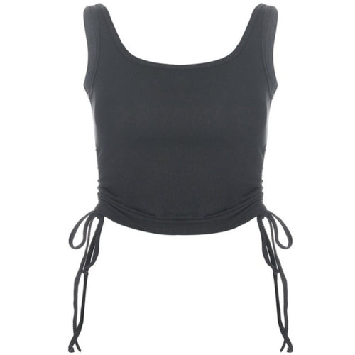 Ruched Sleeveless Tank Top