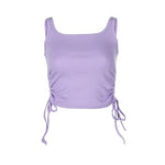 Ruched Sleeveless Tank Top