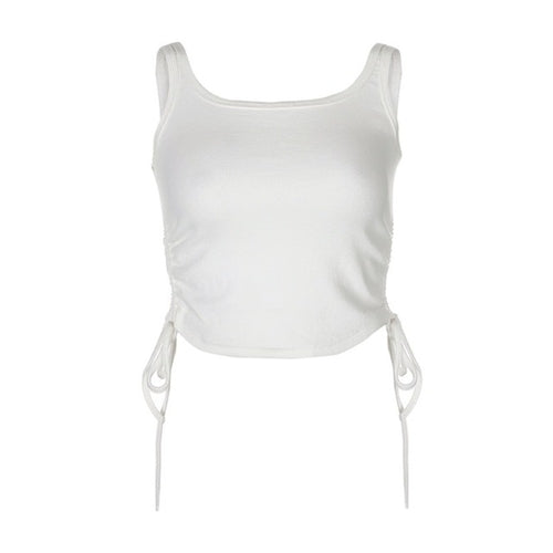 Ruched Sleeveless Tank Top