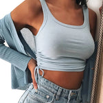 Ruched Sleeveless Tank Top