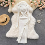Korean Knitted Dress Long Sleeve