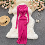 Korean Knitted Dress Long Sleeve