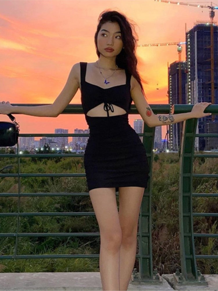 Hollow Out Sleeveless Slim