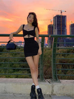 Hollow Out Sleeveless Slim