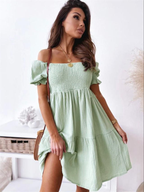 Slash Neck Dress