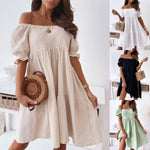 Slash Neck Dress