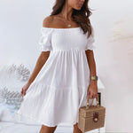 Slash Neck Dress