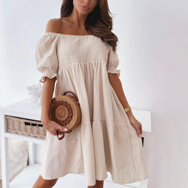 Slash Neck Dress