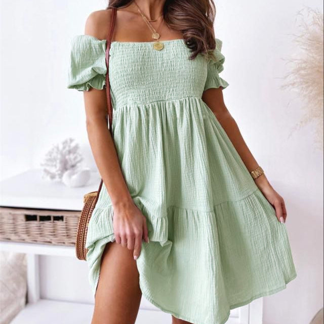 Slash Neck Dress