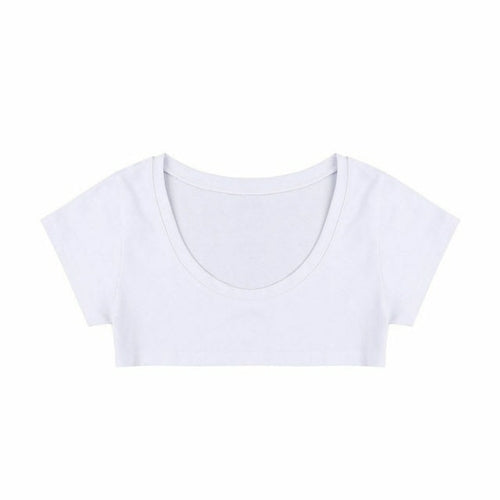 Sexy Summer Women Party Tank Tops Cropped Short Sleeve Cotton Crop