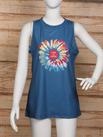 Sleeveless T shirt Tee Life Is Good Floral Tank Top Summer O neck Tops