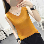 Spring and Summer Female 2019 New Hollow Knitted vest Loose Outside