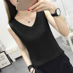 Spring and Summer Female 2019 New Hollow Knitted vest Loose Outside